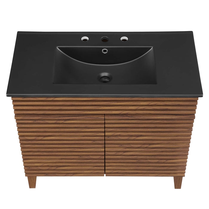 Render Bathroom Vanity with Black Basin Included