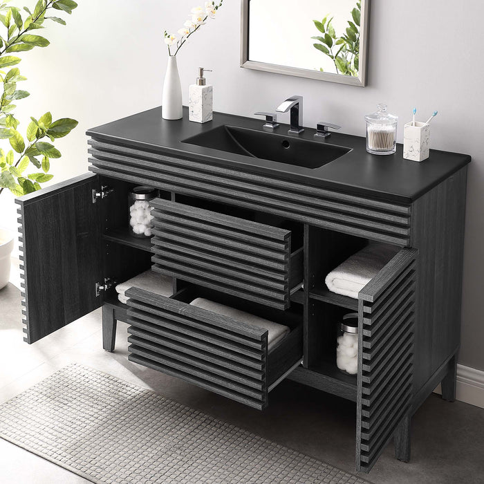 Render 48" Bathroom  Vanity with Black Basin Included
