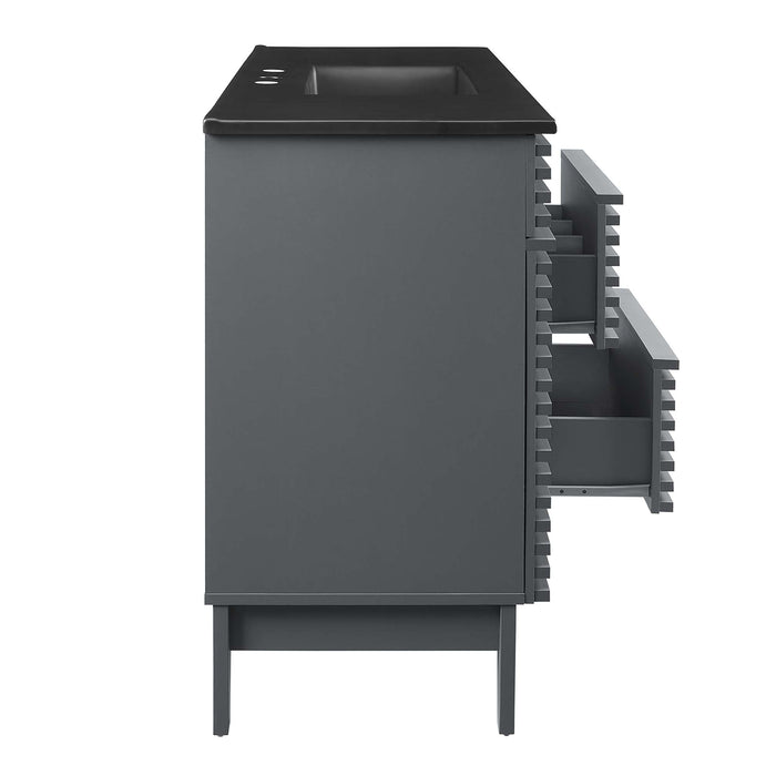 Render 48" Bathroom  Vanity with Black Basin Included