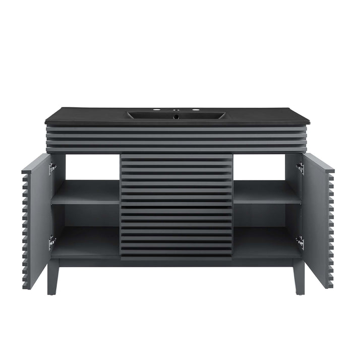 Render 48" Bathroom  Vanity with Black Basin Included