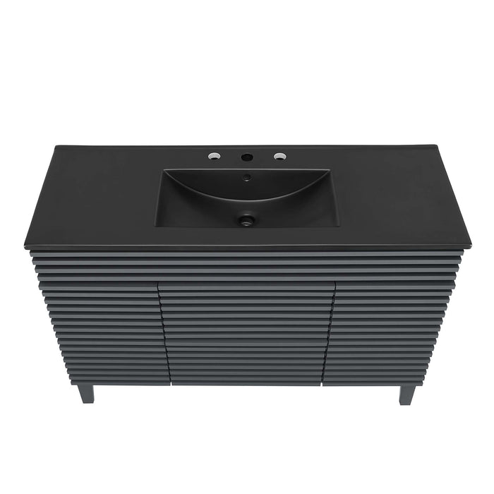 Render 48" Bathroom  Vanity with Black Basin Included