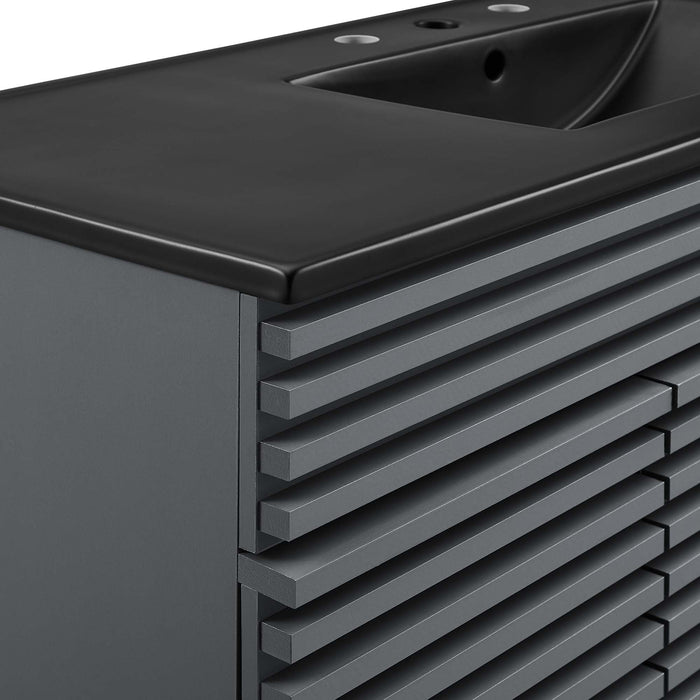 Render 48" Bathroom  Vanity with Black Basin Included