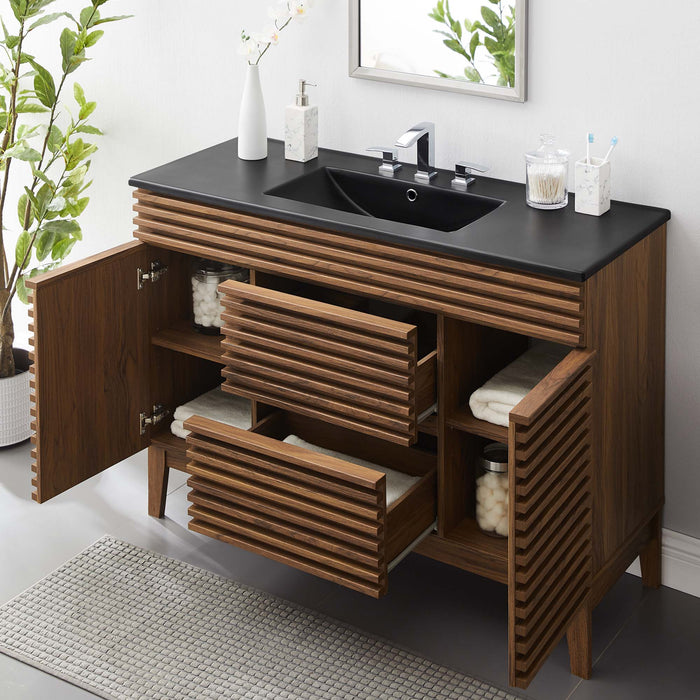 Render 48" Bathroom  Vanity with Black Basin Included