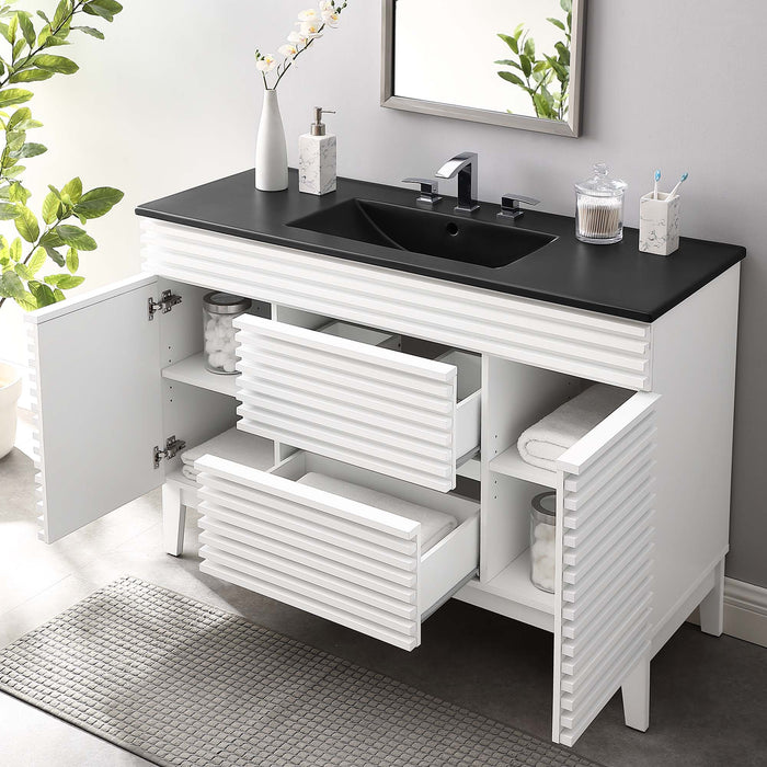 Render 48" Bathroom  Vanity with Black Basin Included