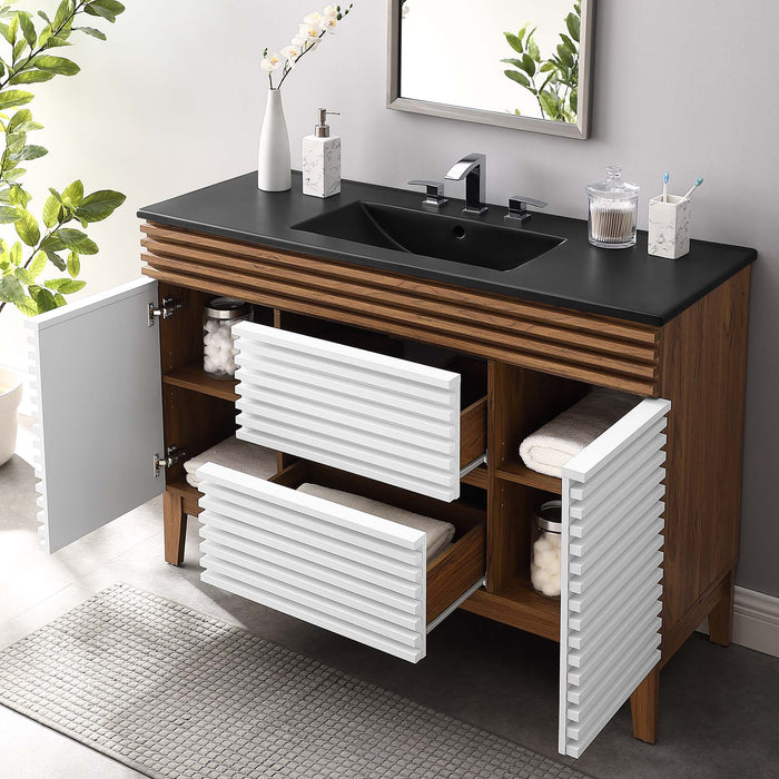Render 48" Bathroom  Vanity with Black Basin Included