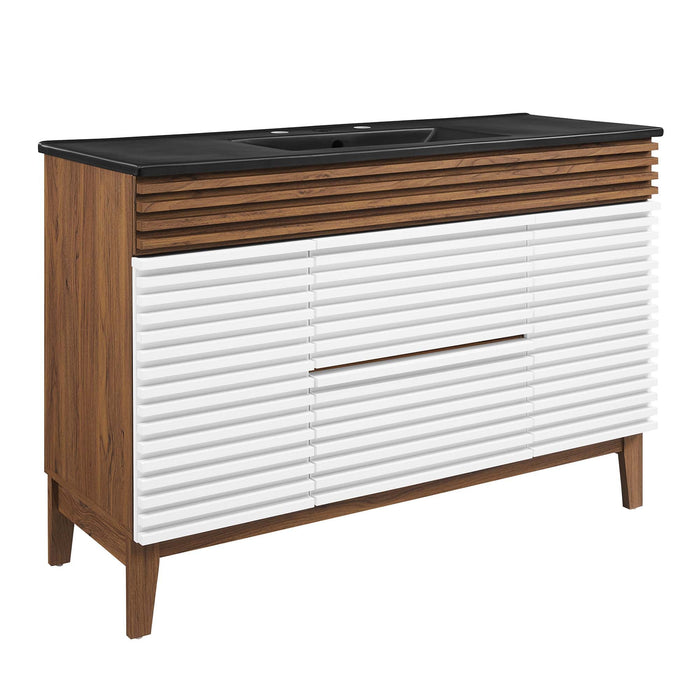 Render 48" Bathroom  Vanity with Black Basin Included