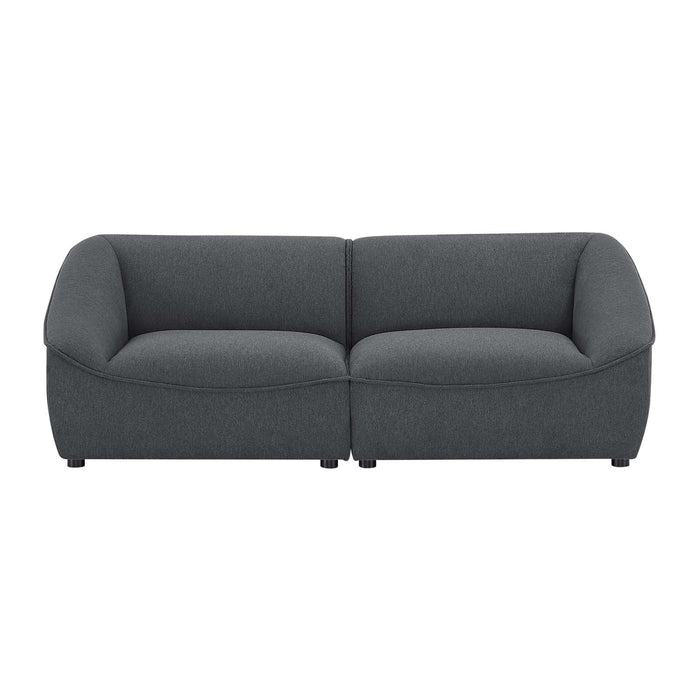 Comprise Upholstered 2-Piece Loveseat with Pocket Coil Springs for Ultimate Comfort and Relaxation