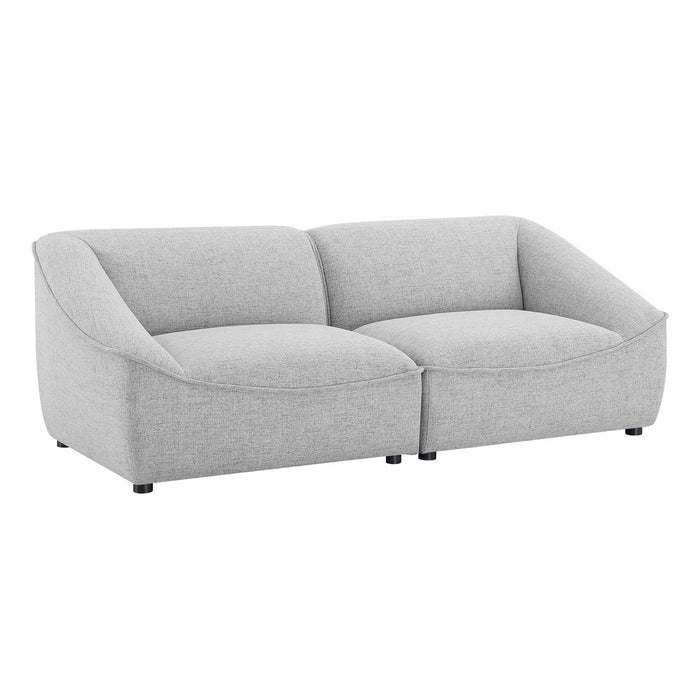 Comprise Upholstered 2-Piece Loveseat with Pocket Coil Springs for Ultimate Comfort and Relaxation