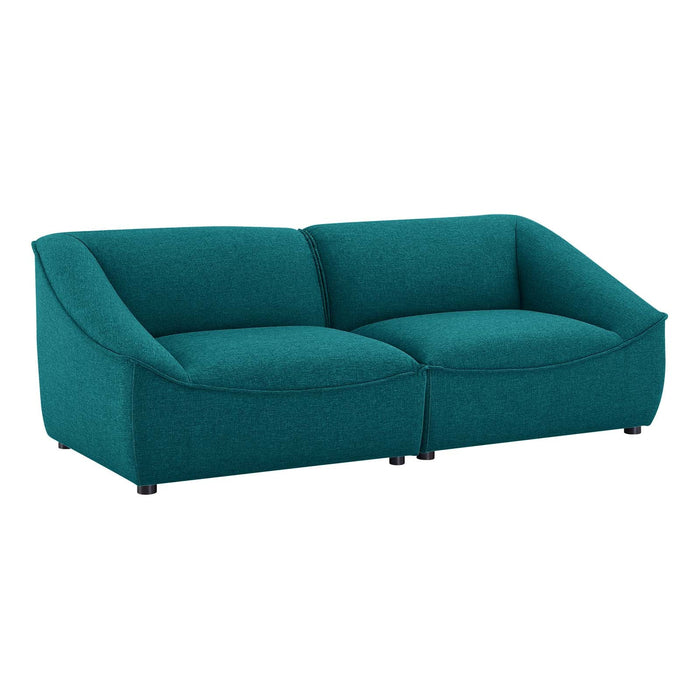 Comprise Upholstered 2-Piece Loveseat with Pocket Coil Springs for Ultimate Comfort and Relaxation