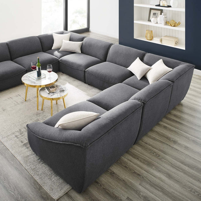 Comprise 8-Piece Upholstered Sectional Sofa with Pocket Coil Springs for Ultimate Comfort Experience