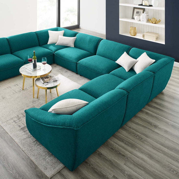 Comprise 8-Piece Upholstered Sectional Sofa with Pocket Coil Springs for Ultimate Comfort Experience