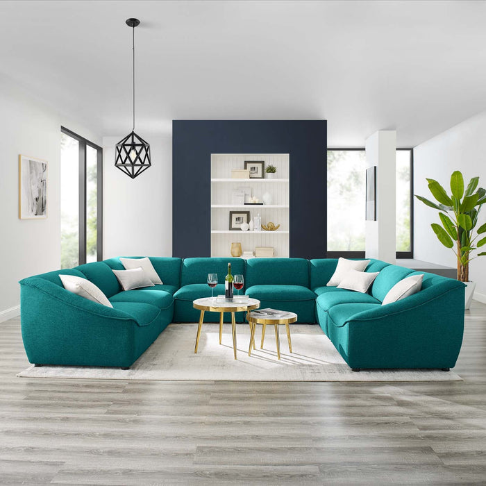Comprise 8-Piece Upholstered Sectional Sofa with Pocket Coil Springs for Ultimate Comfort Experience