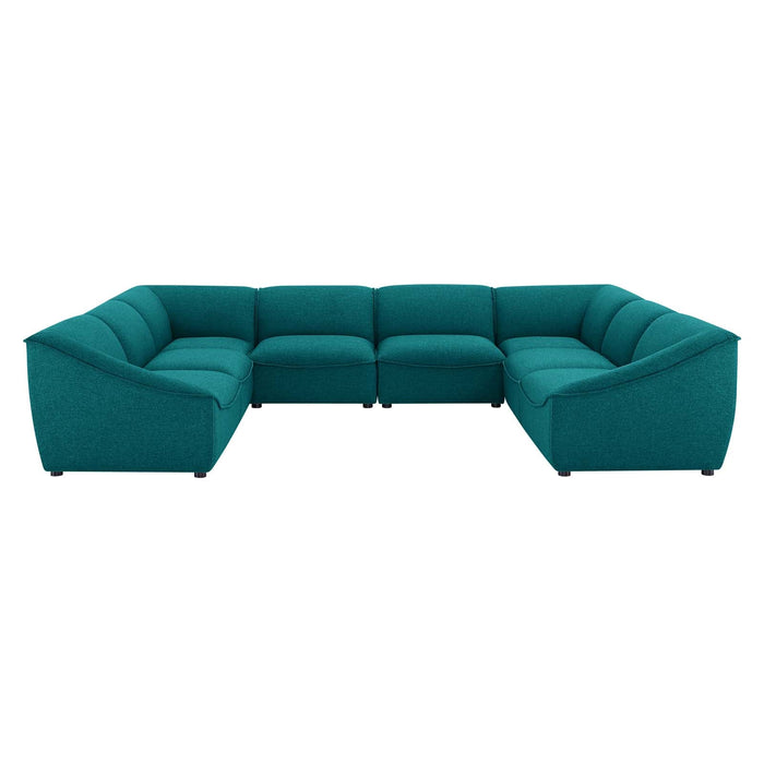 Comprise 8-Piece Upholstered Sectional Sofa with Pocket Coil Springs for Ultimate Comfort Experience