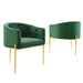 Modway Savour Tufted Performance Velvet Accent Chairs - Set of 2 Living Room Furniture - View 59