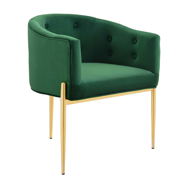 Modway Savour Tufted Performance Velvet Accent Chairs - Set of 2 Living Room Furniture - View 12