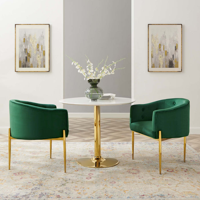 Modway Savour Tufted Performance Velvet Accent Chairs - Set of 2 Living Room Furniture - View 9