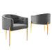 Modway Savour Tufted Performance Velvet Accent Chairs - Set of 2 Living Room Furniture - View 60