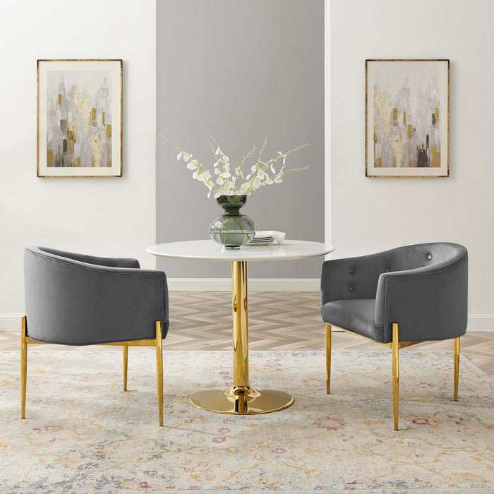 Modway Savour Tufted Performance Velvet Accent Chairs - Set of 2 Living Room Furniture - View 17