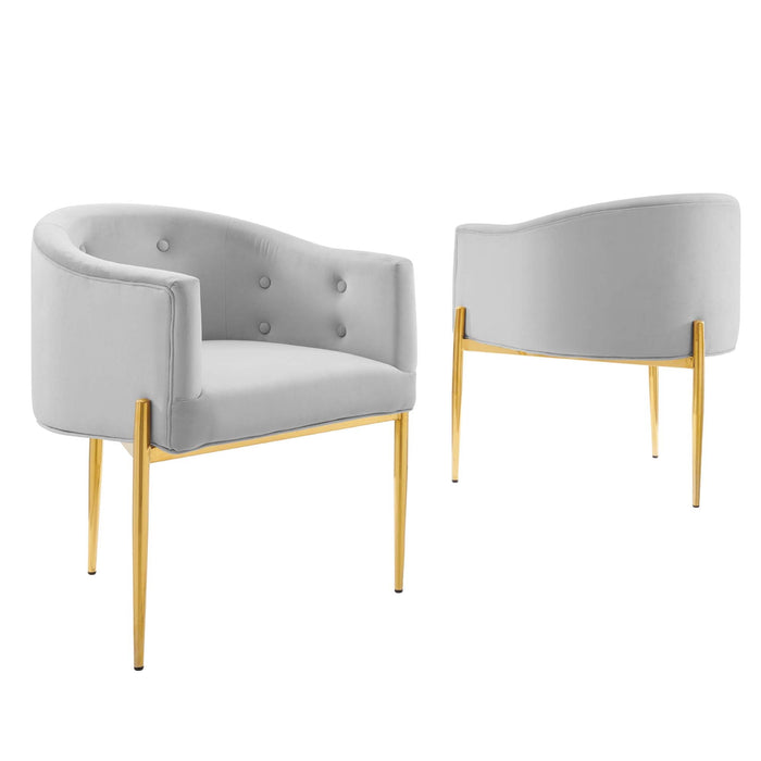 Modway Savour Tufted Performance Velvet Accent Chairs - Set of 2 Living Room Furniture - View 61