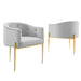 Modway Savour Tufted Performance Velvet Accent Chairs - Set of 2 Living Room Furniture - View 61