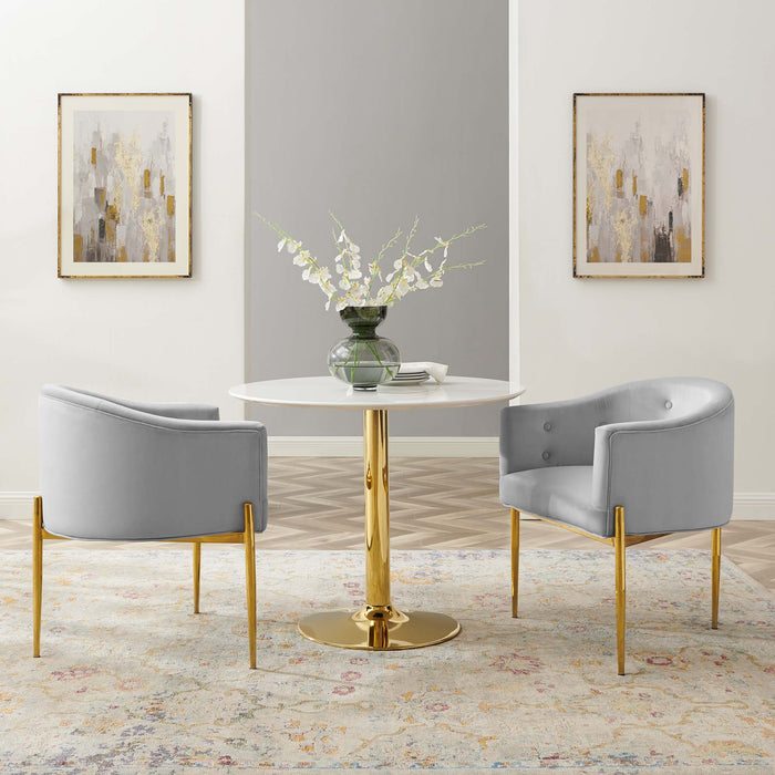 Modway Savour Tufted Performance Velvet Accent Chairs - Set of 2 Living Room Furniture - View 25