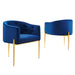Modway Savour Tufted Performance Velvet Accent Chairs - Set of 2 Living Room Furniture - View 34