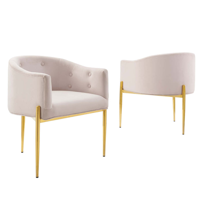 Modway Savour Tufted Performance Velvet Accent Chairs - Set of 2 Living Room Furniture - View 43