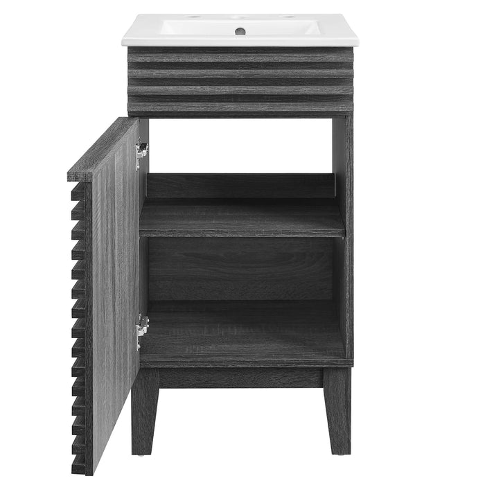 Render 18" and 24" Bathroom Vanities with White Basin Included