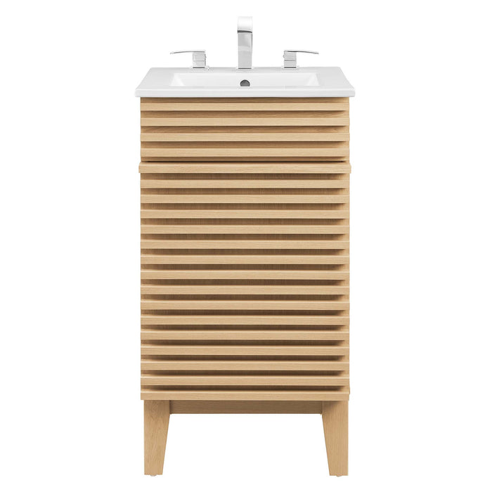 Render 18" and 24" Bathroom Vanities with White Basin Included