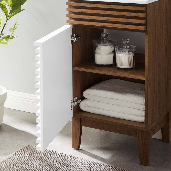 Render 18" and 24" Bathroom Vanities with White Basin Included