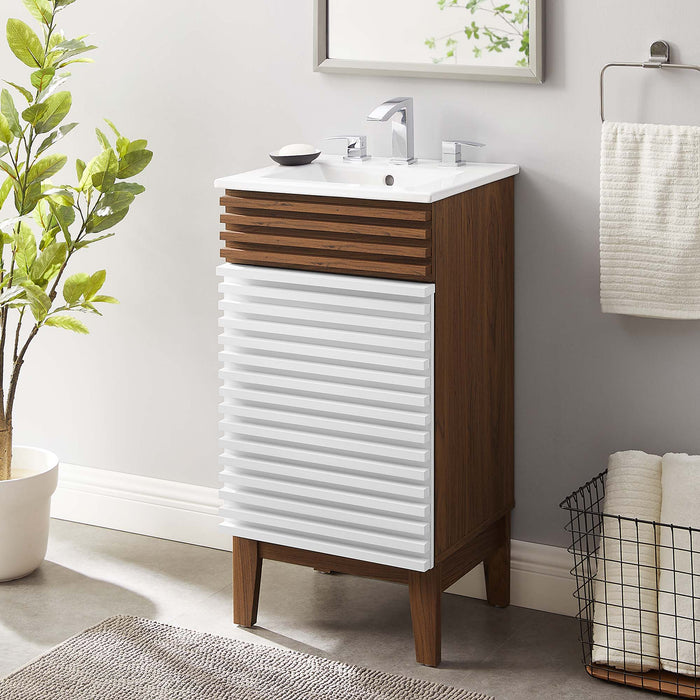 Render 18" and 24" Bathroom Vanities with White Basin Included