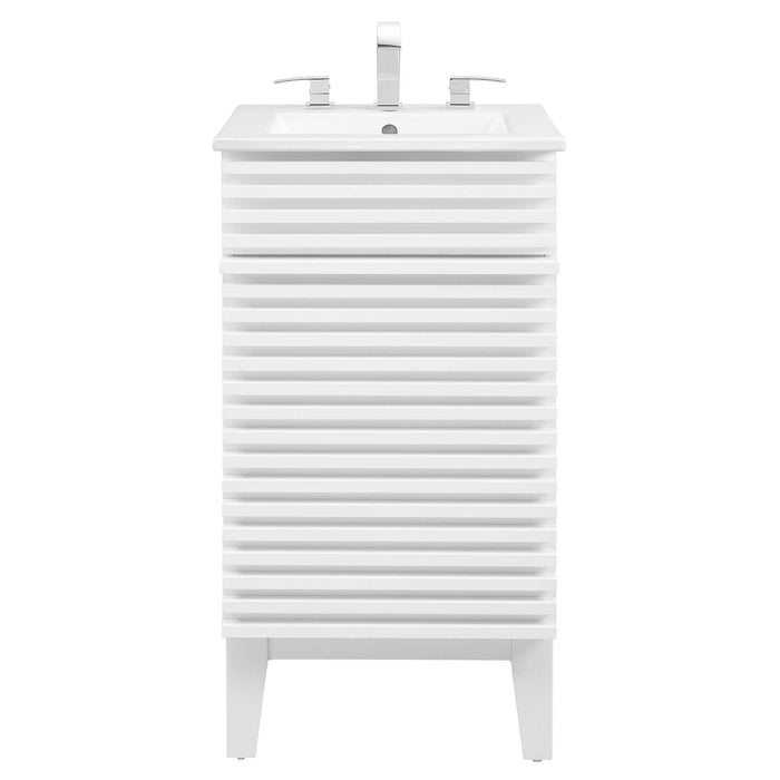 Render 18" and 24" Bathroom Vanities with White Basin Included