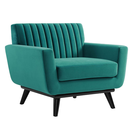 Modway Engage Channel Tufted Performance Velvet Armchair Living Room Furniture - View 34