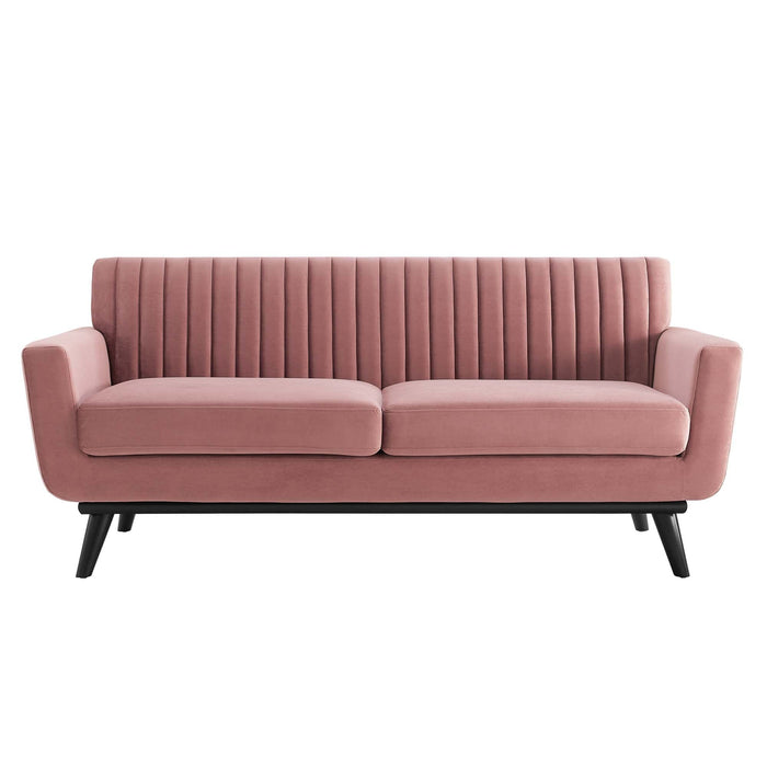 Engage Channel Tufted Performance Velvet Loveseat - view 7