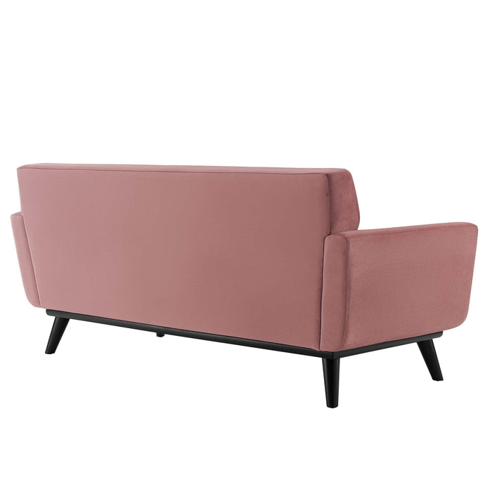 Engage Channel Tufted Performance Velvet Loveseat - view 6