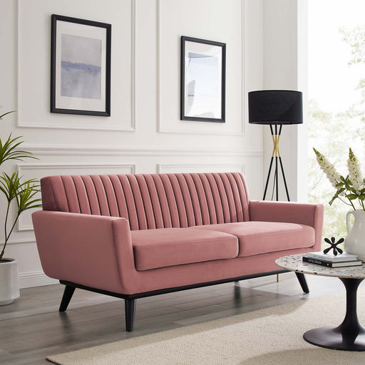 Engage Channel Tufted Performance Velvet Loveseat - Modway \living\loveseats