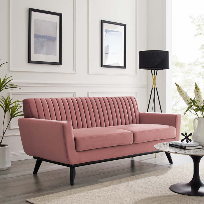 Engage Channel Tufted Performance Velvet Loveseat - Modway \living\loveseats
