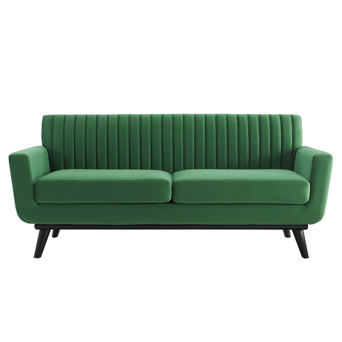 Engage Channel Tufted Performance Velvet Loveseat - view 14