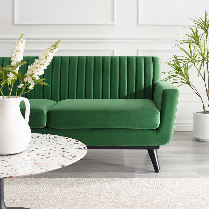 Engage Channel Tufted Performance Velvet Loveseat - view 10