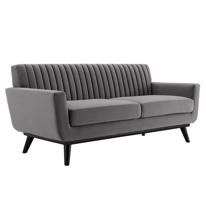 Engage Channel Tufted Performance Velvet Loveseat - view 16