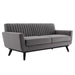 Engage Channel Tufted Performance Velvet Loveseat - view 16