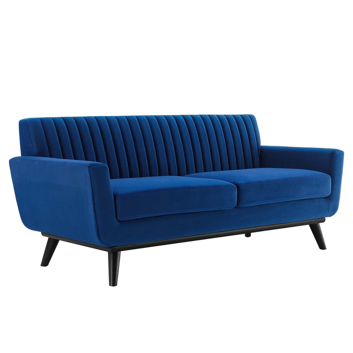 Engage Channel Tufted Performance Velvet Loveseat - view 23