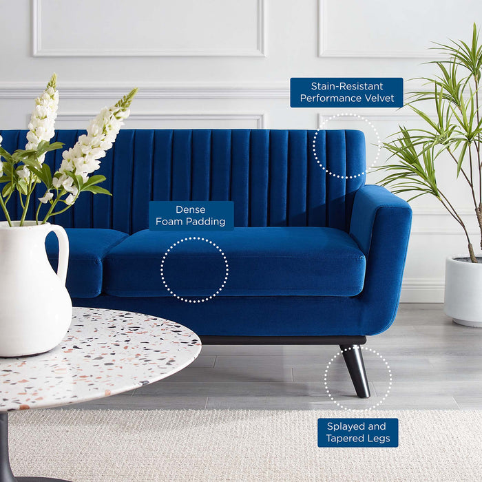 Engage Channel Tufted Performance Velvet Loveseat - view 25