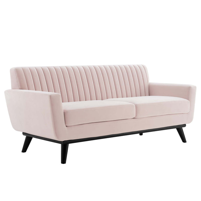 Engage Channel Tufted Performance Velvet Loveseat - view 30