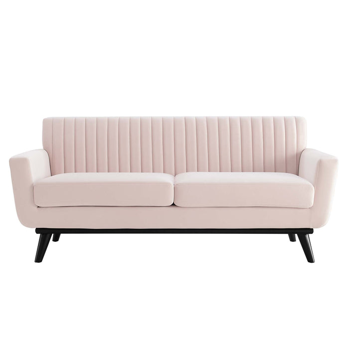 Engage Channel Tufted Performance Velvet Loveseat - view 35