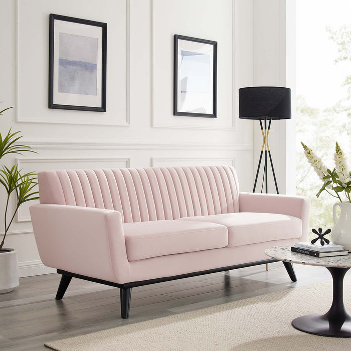 Engage Channel Tufted Performance Velvet Loveseat - view 29