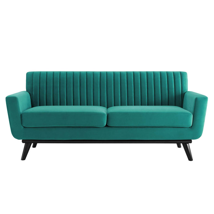 Engage Channel Tufted Performance Velvet Loveseat - view 42