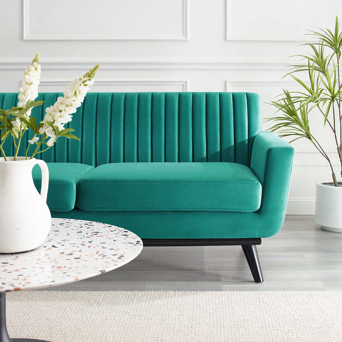 Engage Channel Tufted Performance Velvet Loveseat - view 38