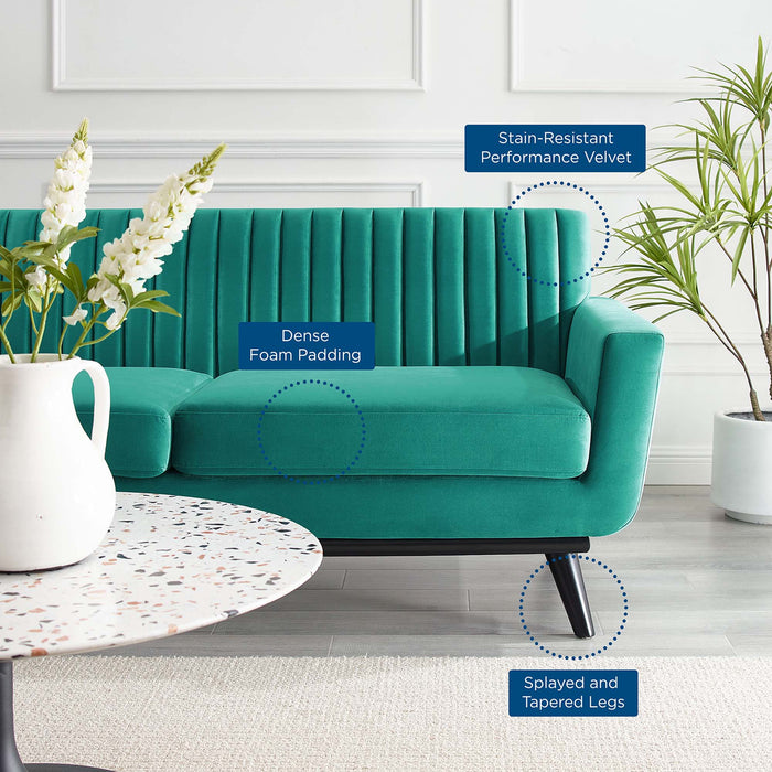 Engage Channel Tufted Performance Velvet Loveseat - view 39