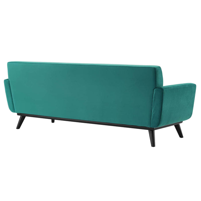 Engage Stylish Channel Tufted Performance Velvet Sofa - Plush Seating for Ultimate Comfort & Elegance
